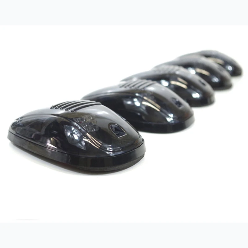 JX-LCLYL 5PCS Smoked Amber Cab Roof Top Running LED Light for Truck SUV Pickup 4x4