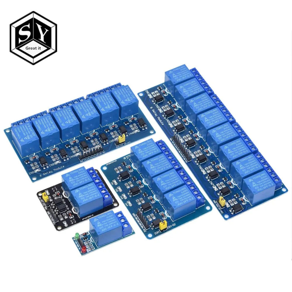 

1PCS 5v 12v 24v 1 2 4 8 channel relay module with optocoupler. Relay Output 1 2 4 8 way relay module for arduino In stock