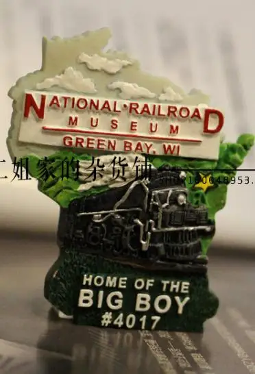 

American Steam Locomotive Memorial Three-dimensional Resin Fridge Magnet