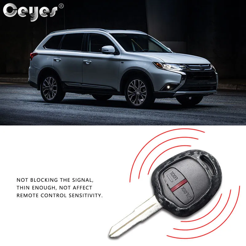 Car carbon fiber key cover for MITSUBISHI  (4)