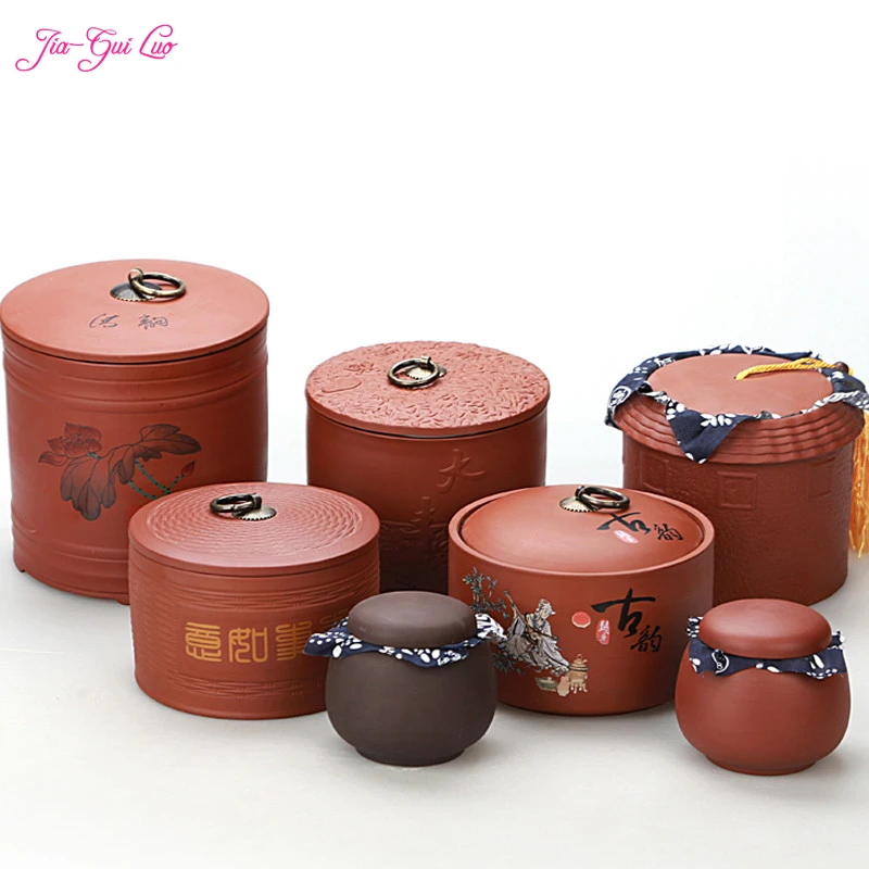 

Jia-gui luo Chinese-style Zisha ceramic tea box painting decoration has a rich Chinese style, simple and generous