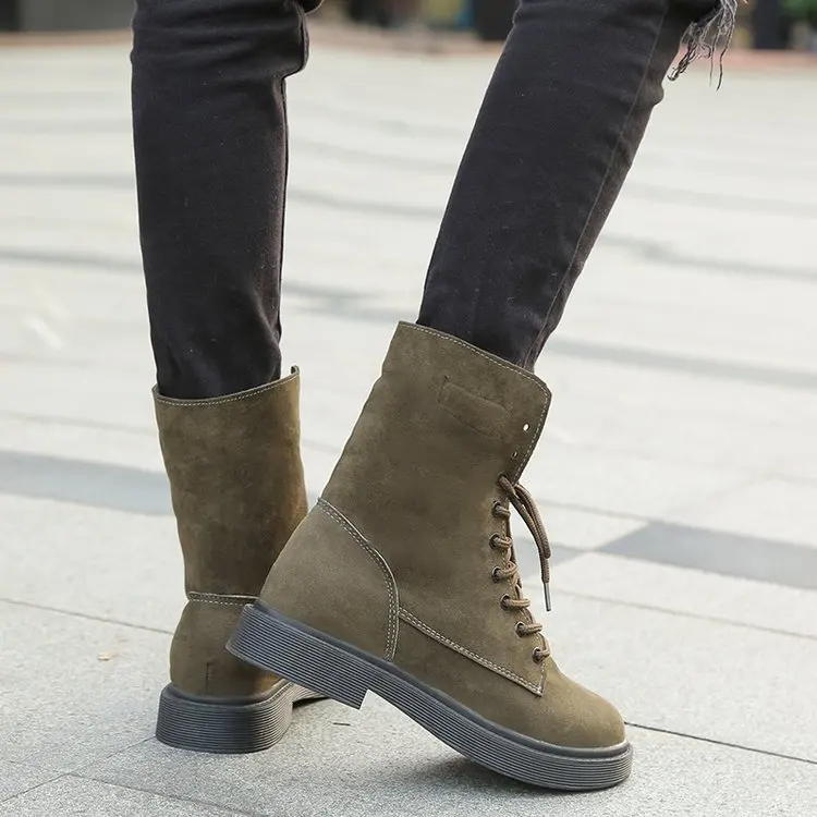 

2018 new Korean women's shoes wild flat matte short boots thick bottom short boots tide.