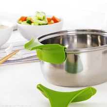 2 шт кастрюли сковородки обод герметичная кухня силиконовая воронка кухонные инструменты цвет случайный