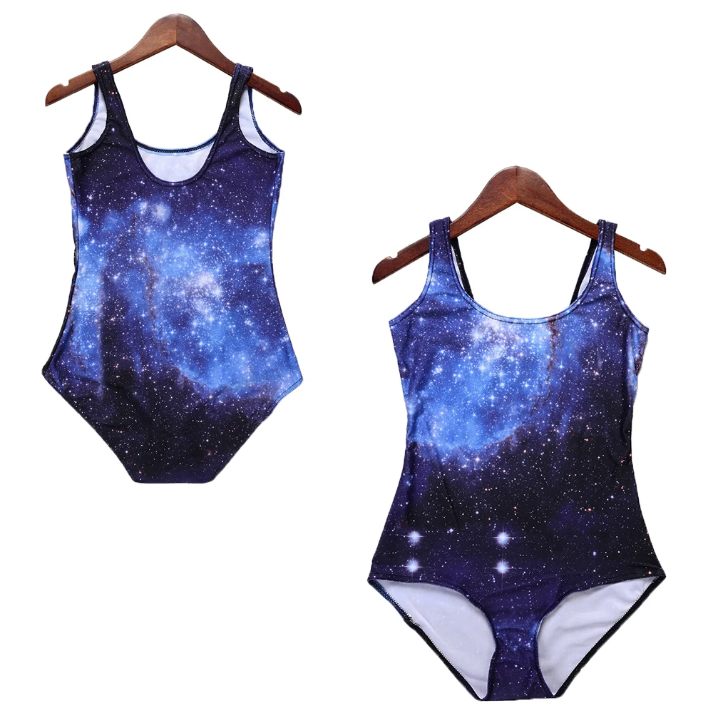 Blue Space Galaxy Female Bathing Suit Summer Beach Swimming Wear