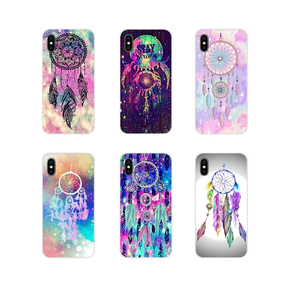 

For Huawei P Smart Mate Honor 7A 7C 8C 8X 9 P10 P20 Lite Pro Plus Pretty Mandala Tribal feather Dreamcatcher Mobile Phone Covers
