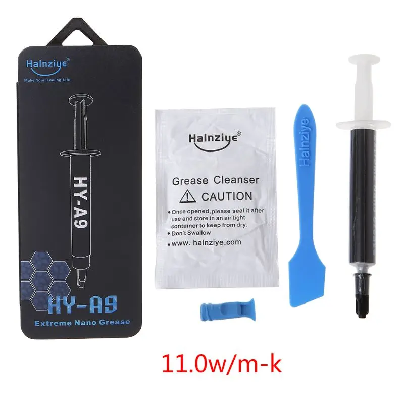 

Free postage Thermal Grease HY-A9 Heat Sink Conductive Silicone Compound Paste CPU Cooling VGA LED Chipset