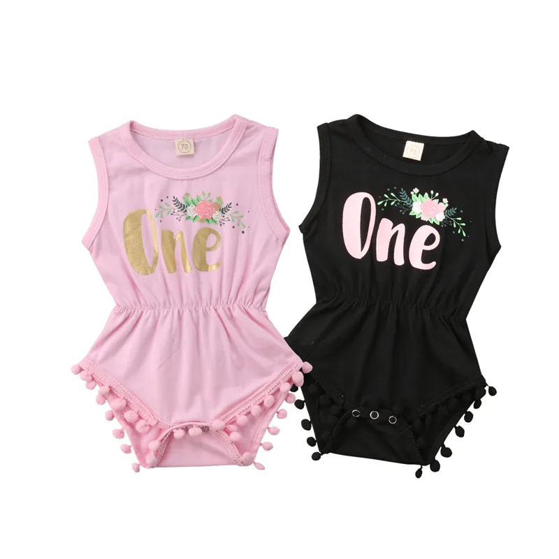 Cute Casual One Piece Baby Girl Letters Bodysuit Clothing Summer Kids