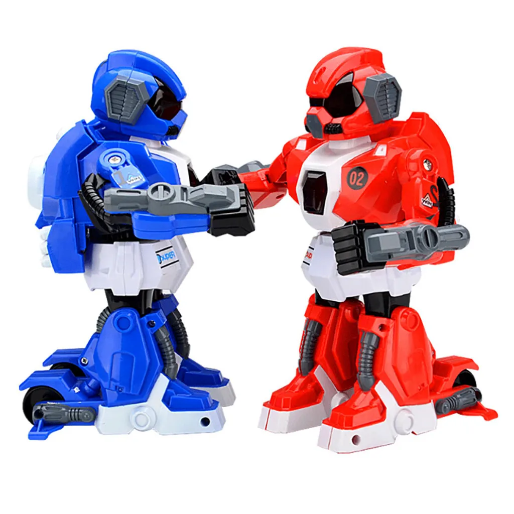 

Robot toy smart interactive RC Robot Intellgent Battle Child's Toys LED Lights Battery Remote Control Robots Boxing Game D300228