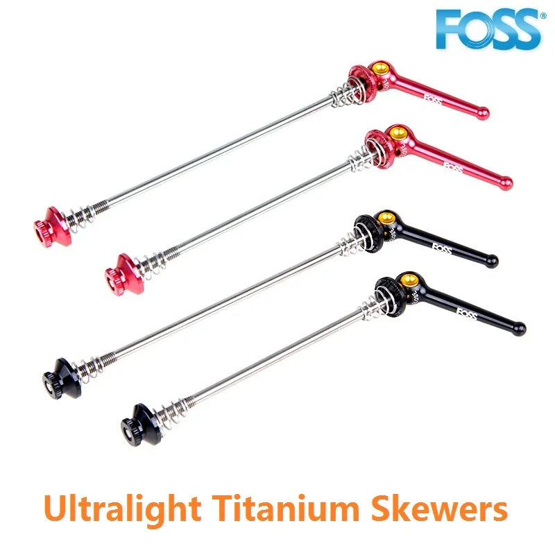 

FOSS Original Ultralight Titanium Skewers Road Bike Wheels&Seats Locking Security Bicycle Quick Release Mountain Bike QR Parts