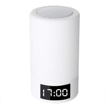 Multi-Function Led Light Alarm Clock Wireless Bluetooth Speaker Contact Sensor Led Bedside Lamp Colorful Color Smart Atmospher