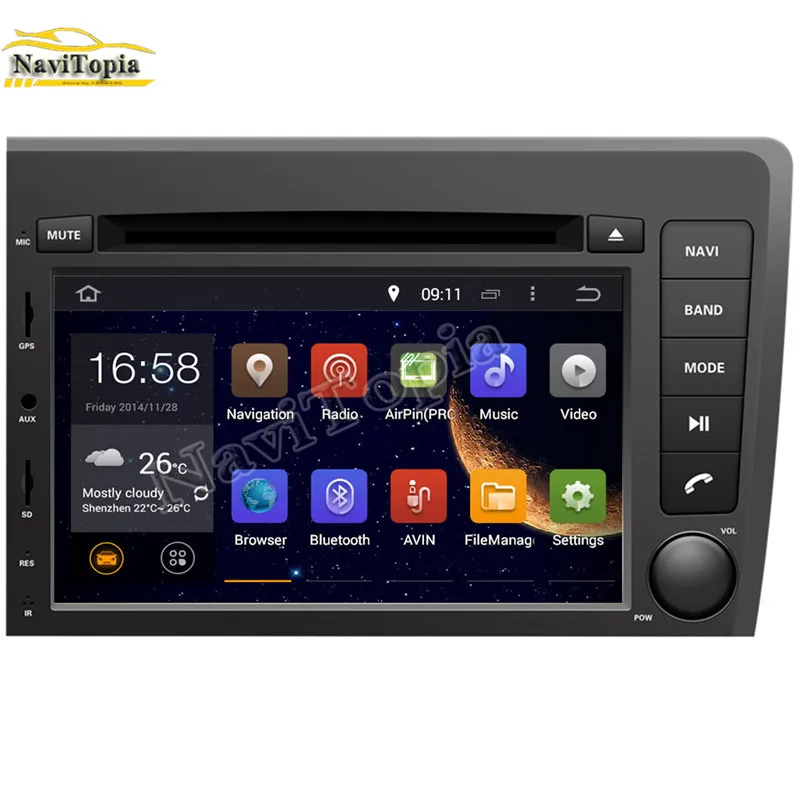 

NAVITOPIA 4G RAM 64G ROM PX6 Six Core Android 9.0 Car DVD Radio Multimedia Player GPS Navigation for Volvo S60 V70 2001-2004