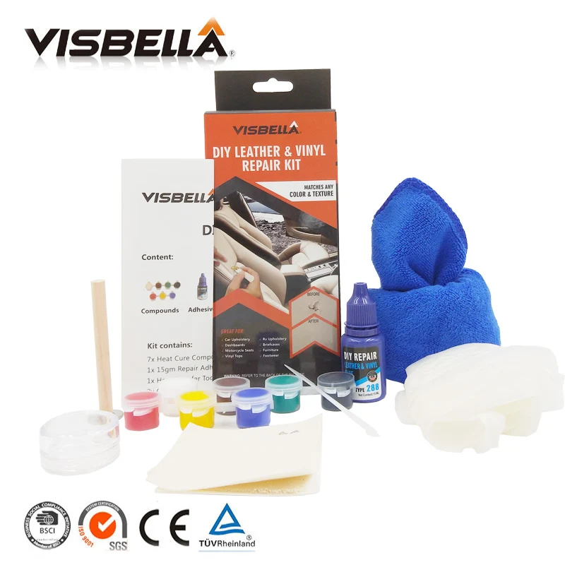 Visbella Professional DIY Leather Vinyl Repair Kit Coats Holes Scratch