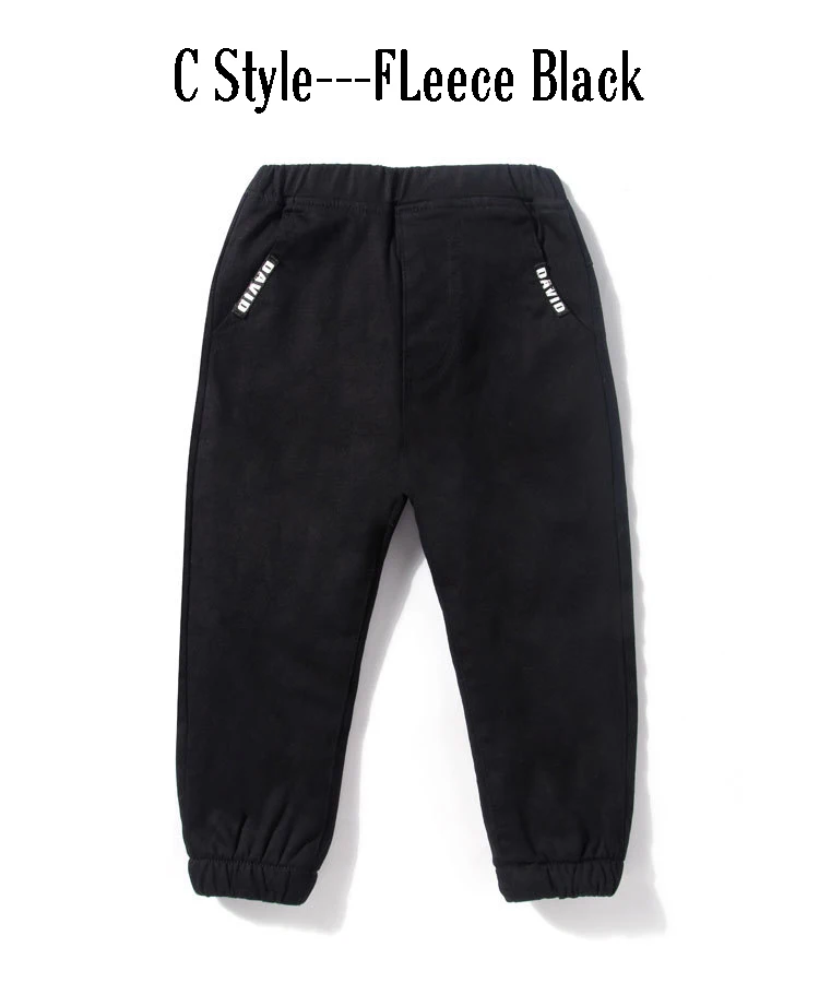 Kindstraum/ г. Новые плотные повседневные штаны для мальчиков хлопковые детские теплые штаны-шаровары однотонная детская модная школьная верхняя одежда, брюки MC1019 - Цвет: Black C