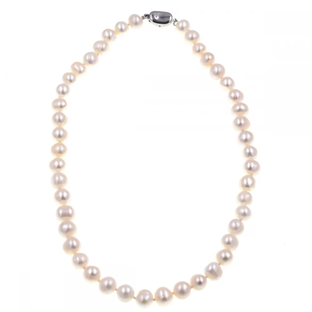 

Free Shipping NEW!! 8-9mm cultrued freshwater white pearl strand Necklace Brand Jewelry 2018