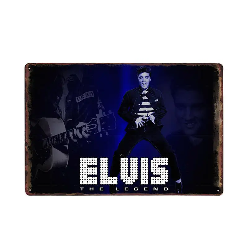 Elvis Presley вывески металлические винтажные постеры оловянные дощечки настенные Декорации для бара Клубная комната паба художественные картины Домашний Декор 20x30 см - Цвет: 60255