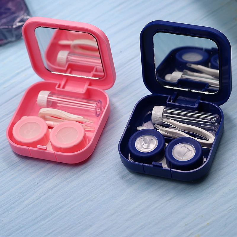 COLOUR_MAX Contact Lens Case With  Mirror Contact Lenses Colorful Eye Container