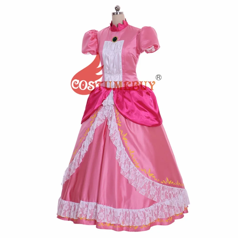 Costumebuy Марио Персик платье принцессы косплей женская бальное платье платья для женщин розовый Хэллоуин костюм Индивидуальный заказ
