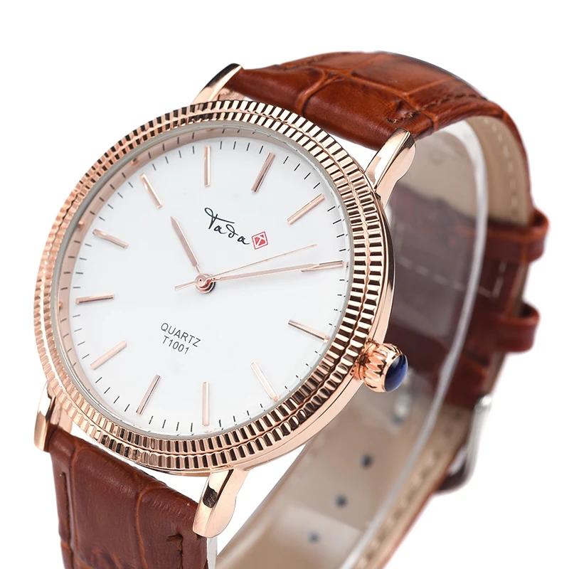Fashion Women's Watches Sun Round Quartz Wristwatches Simple Casual Leather Watches Student Watches Female Models Sale