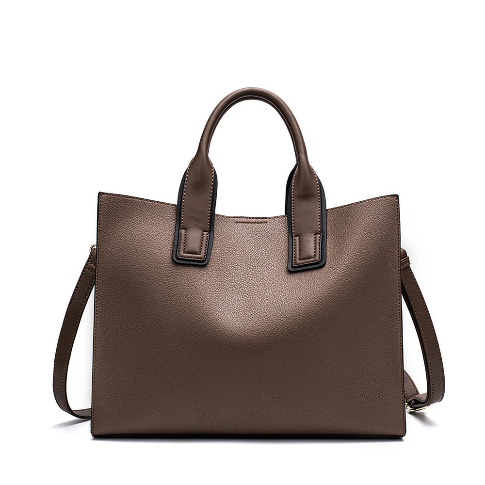 Miyaco النساء حقائب يد جلدية عارضة البني حمل أكياس Crossbody حقيبة الأعلى مقبض حقيبة مع شرابة ورقيق الكرة