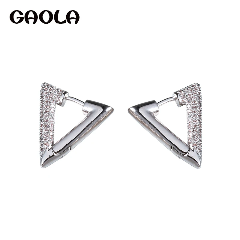 

GAOLA High Quality Triangle Cubic Zirconia Stud Earrings Women Fashion Jewelry GLE6741
