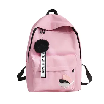 

20# 2020 Korean High School Student Schoolbag Female Black Yellow Canvas Backpack For Girls Bolsas Mochilas Femininas Back Bag