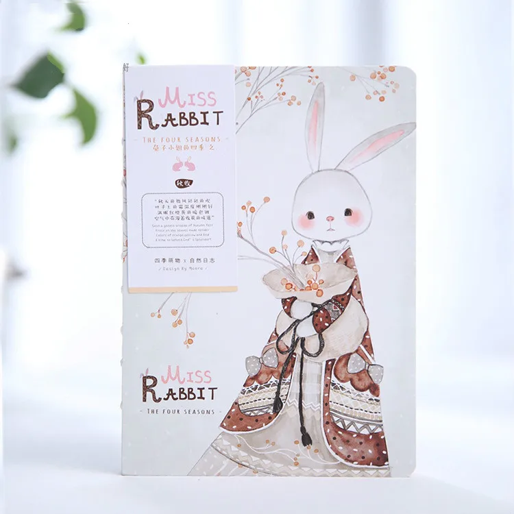 Эта красивая книга Новый Блокнот Miss Rabbit four hand book 2017. Подарочные канцелярские