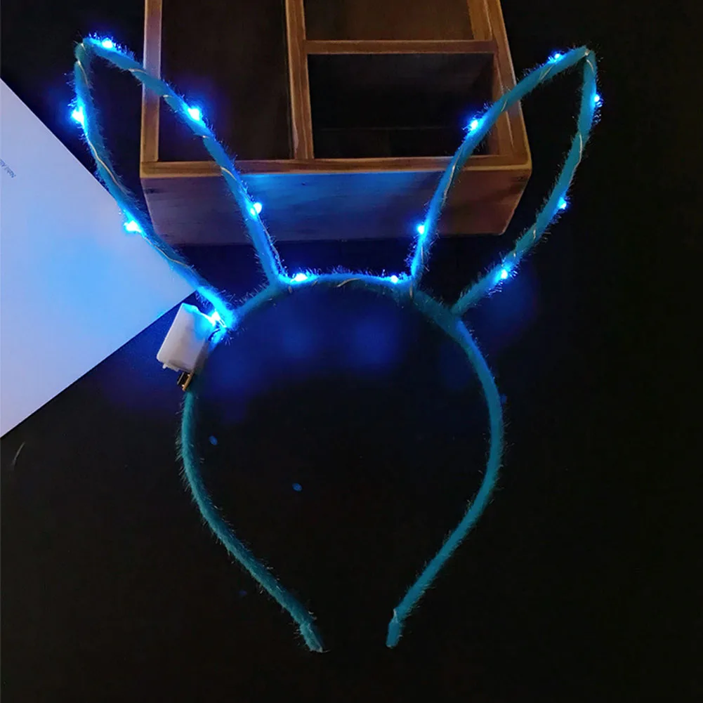 

LED Effect Head Hoop Women Cute Rabbit Ears Flashing Lovely Party Glowing Supplies Bunny Head Band Hair Accessories Decoration