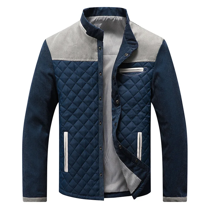Весенне-осенняя мужская куртка, бейсбольная форма, приталенное повседневное пальто, Мужская брендовая одежда, верхняя одежда в сеточку, пальто для мужчин, размер M~ 5XL - Цвет: grey
