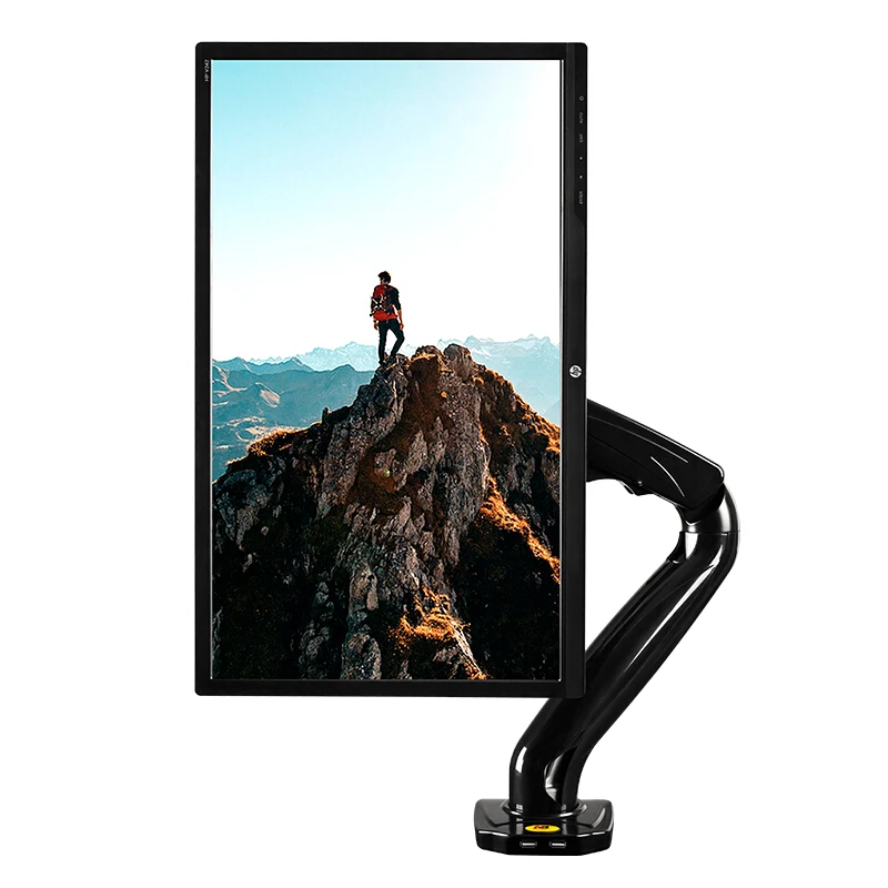 NB F80A رصد حامل سطح العمل الميكانيكية الربيع رفع حامل تليفزيون 24-35 بوصة ارتفاع قابل للتعديل حامل قاعدة مع منفذ USB مزدوج NB F80A رصد حامل سطح العمل الميكانيكية الربيع رفع حامل تليفزيون 24-35 بوصة ارتفاع قابل للتعديل حامل قاعدة مع منفذ USB مزدوج