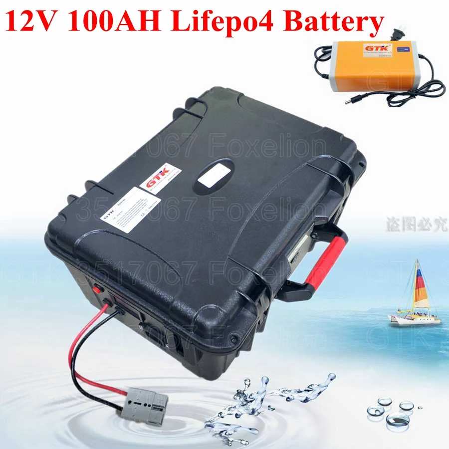 

12V 100AH Lifepo4 Highly Discharge Current BMS Battery Pack for Auto Motor Boat RV Solar Energy Yacht Wholesale suitcase handle