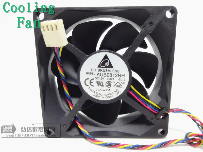 Бесплатная доставка! Оригинальный AUB0812HH 8025 12В 0.32A четырехпроводной ШИМ
