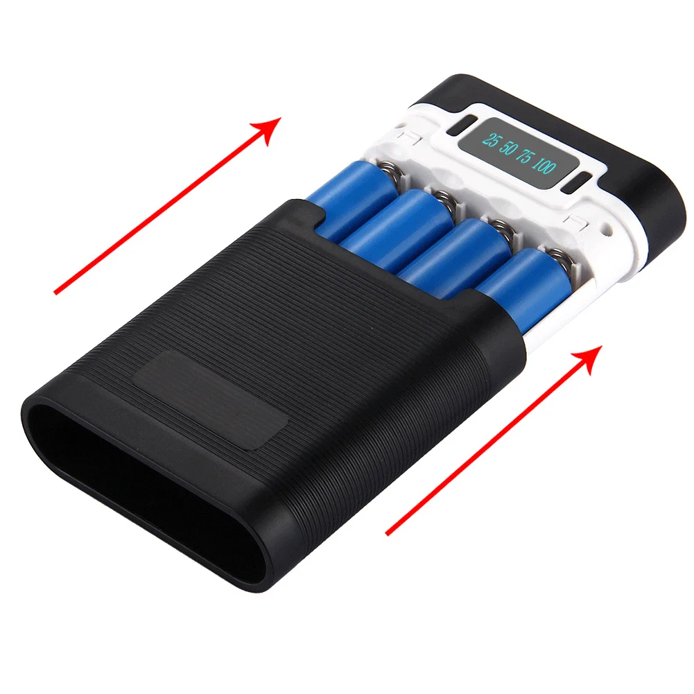 

New DIY Nesting Battery Case LED Display Power Bank Box Dual USB Ports DOM668