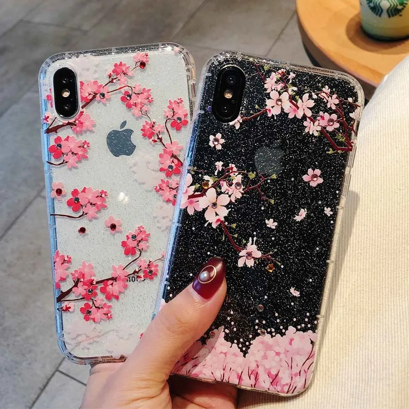 Tropical Girly Floral Cherry Phone Cases For iPhone 6 6s 7
