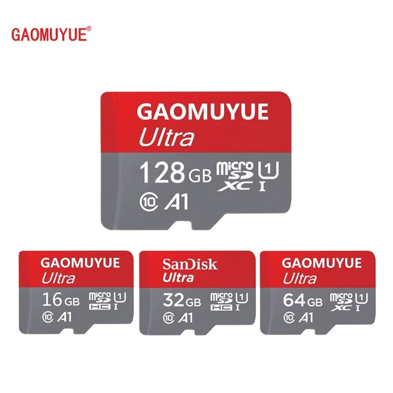 GAOMUYUE Micro sd карта 64 Гб 128 Гб Microsd XC карта памяти класса 10 мини Micro sd карта в TF карты 16 ГБ 32 ГБ C10-XC C3-8