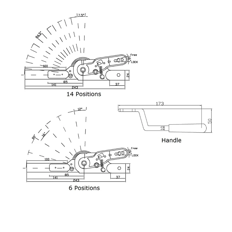 1 пара/лот Recliner храповой механизм шарнирный спинка сиденья регулятор свободного замка переключатель
