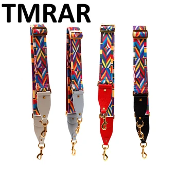 

2019 New rock stud handbags strap woven design national silver gold buckle bag straps trendy easy match shoulder straps P1939