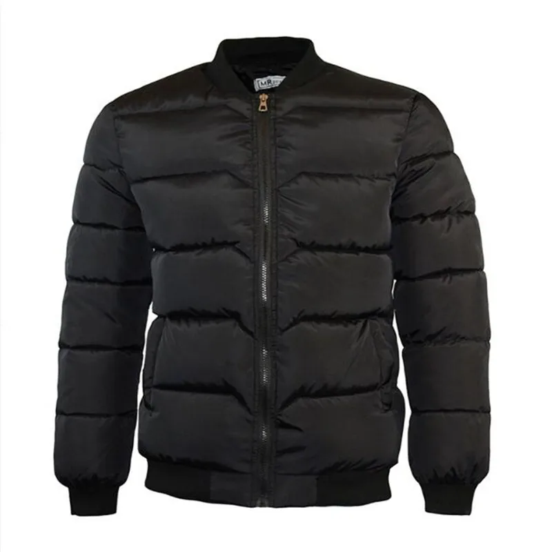 Зимнее пальто Для мужчин Классические Однотонная курточка теплый мужской пальто парка верхняя одежда с хлопковой подкладкой куртка с
