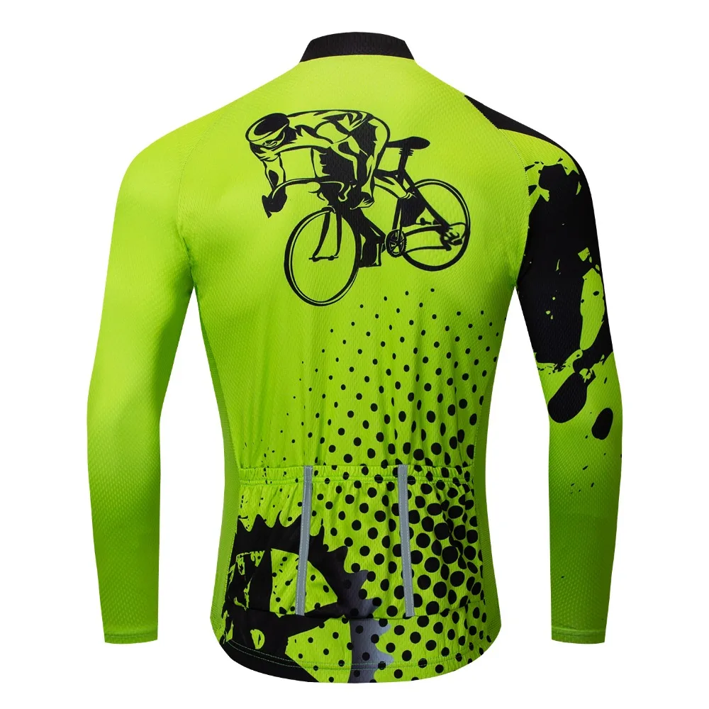 Зимняя Теплая Флисовая мужская одежда с длинным рукавом для велоспорта, одежда для велоспорта, уличная горная дорожная форма велосипедный триатлон, одежда