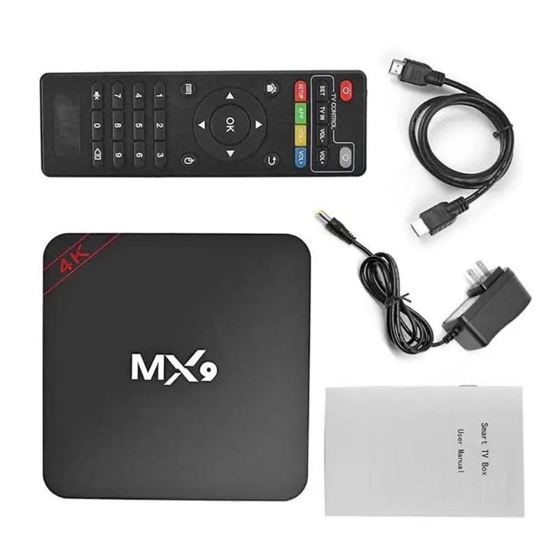 MX9 4K четырехъядерный 1G/8G Android 4,4 2,4 GHz wifi HDMI2.0 HD видео выход ТВ коробка DC 5V 2A Мини ПК потоковый медиаплеер