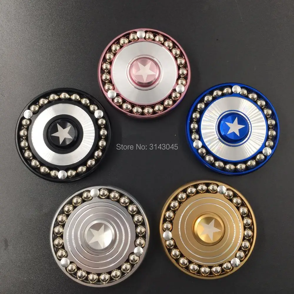 

21 Steel Ball Captain America Round Shield Fidget Hand Spinner Finger Spinner Toy Fingertip Gyro Desk Torq Toy Reduce Stress