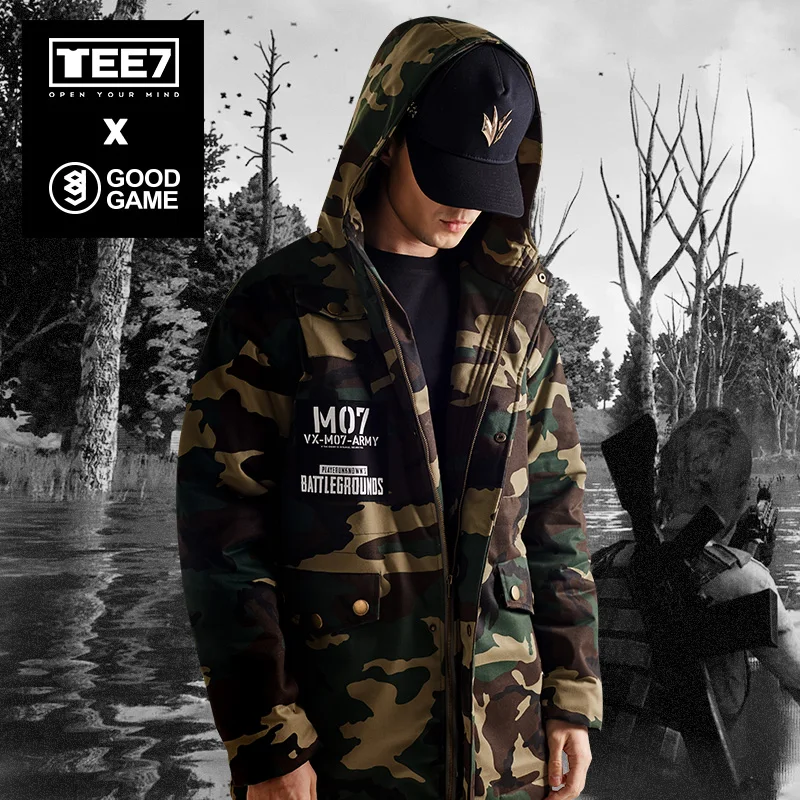 

TEE7 NEW Playerunknowns Battlegrounds Cotton Windbreaker PUBG Camouflage Long Sleeve O-neck Overcoat