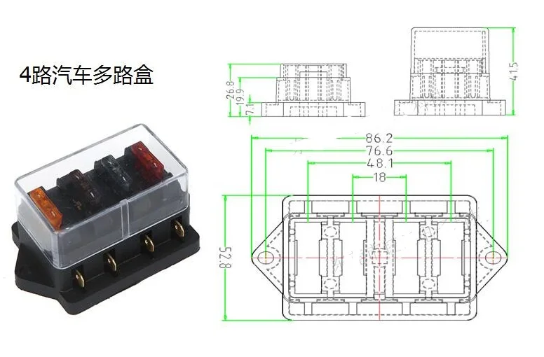 12 V/24 V 4 Way 5 way Автомобиль Грузовик Авто лезвие предохранитель коробка держатель цепи стандарт+ лезвие предохранитель