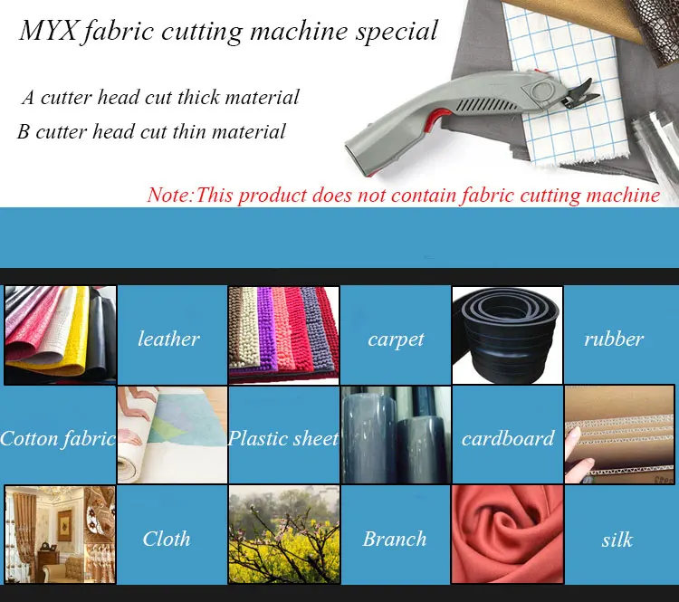 Electric scissors MYX uses cutter head A type cutter head / B- type cutter head cut fabric machine blade