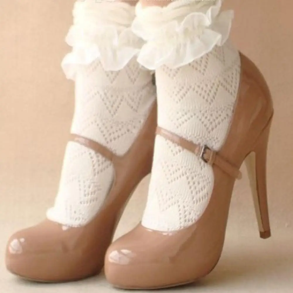 Buy 2018 Hot 1 Pair White Women Retro Style Lace