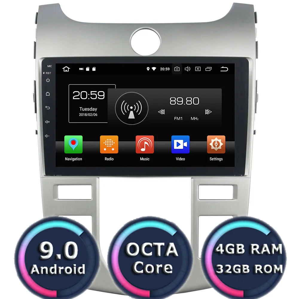 Roadlover Android 9 0 Автомобильный мультимедийный плеер для KIA Cerato Forte 2008-2012 Стерео