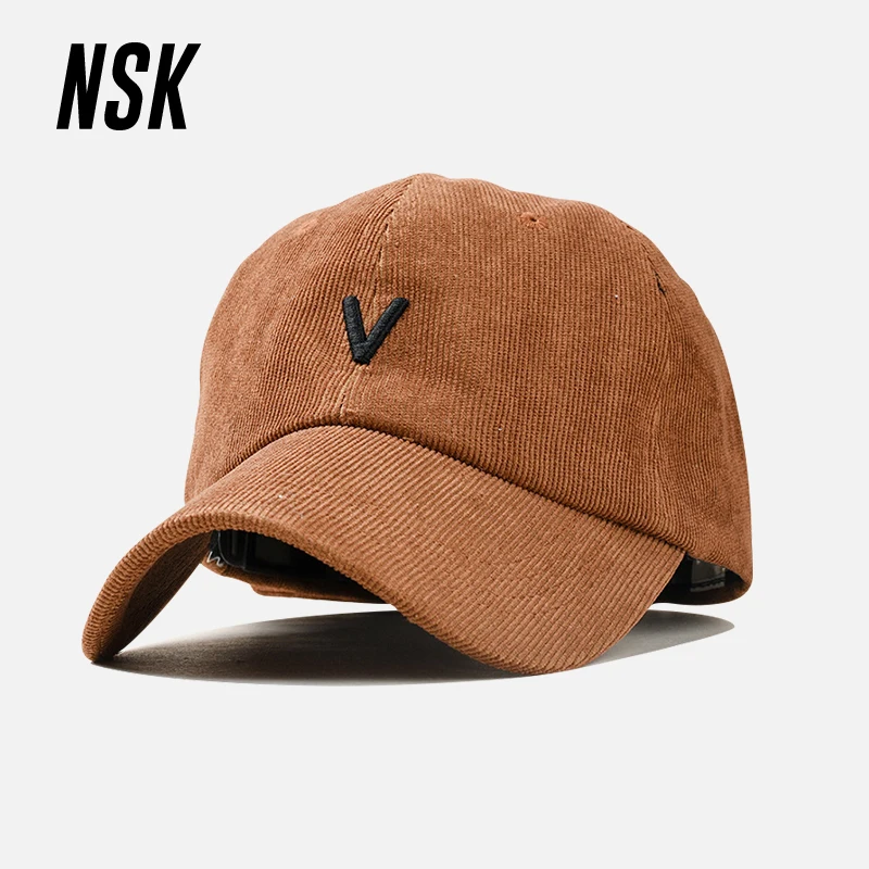 

NSK Baseball Cap Retro Sunscreen Hat Fashion Couple Peaked Cap Women Corduroy Hat Snapback Hat Men Letter Casual Cap Hip Hop
