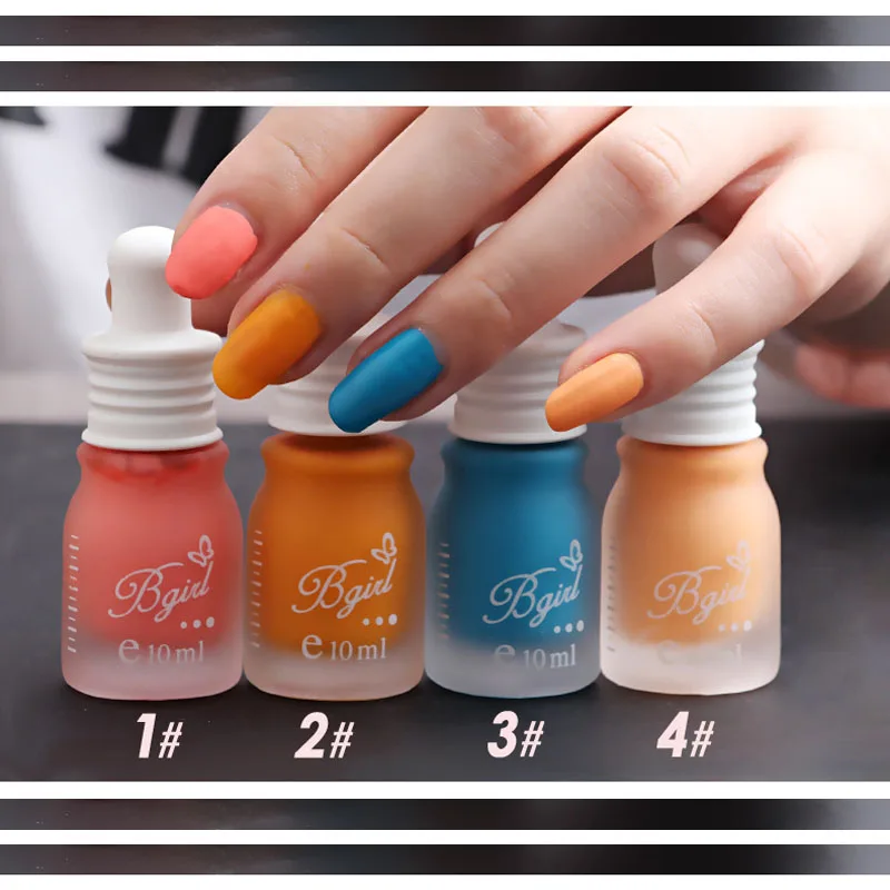 Frosted Matte Nail Polish Milk Bottle Lovely Candy Color Gel Vernis Ongle Nagellak Pour Ongles 4