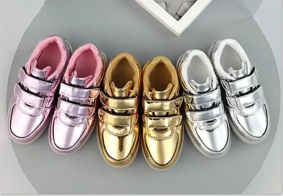 Loop de Carregamento Sapatos das Meninas dos Meninos Sapatos de Flash Kashiluo Crianças Levaram Sapatos Sneakers Crianças Gancho Usb Moda Luminosa Brilhante 6 shoes girls