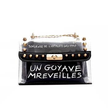 

New Women Composite Bag etter printing rivet decoration PVC Women shoulder bag crossbody bag trend fashion Women handbags bag