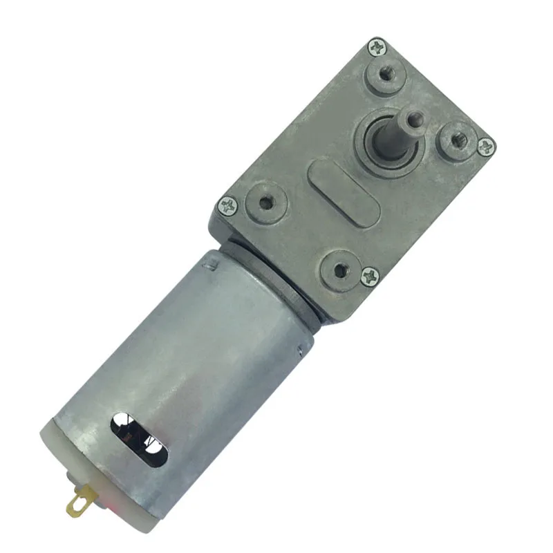 

JGY-395 12V DC Turbine Worm Gear Motor with Self-locking All Metal Gear for Robot Electric Curtain/Door BBQ DIY